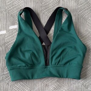 Women’s Deep Green Cross-Back Bralette